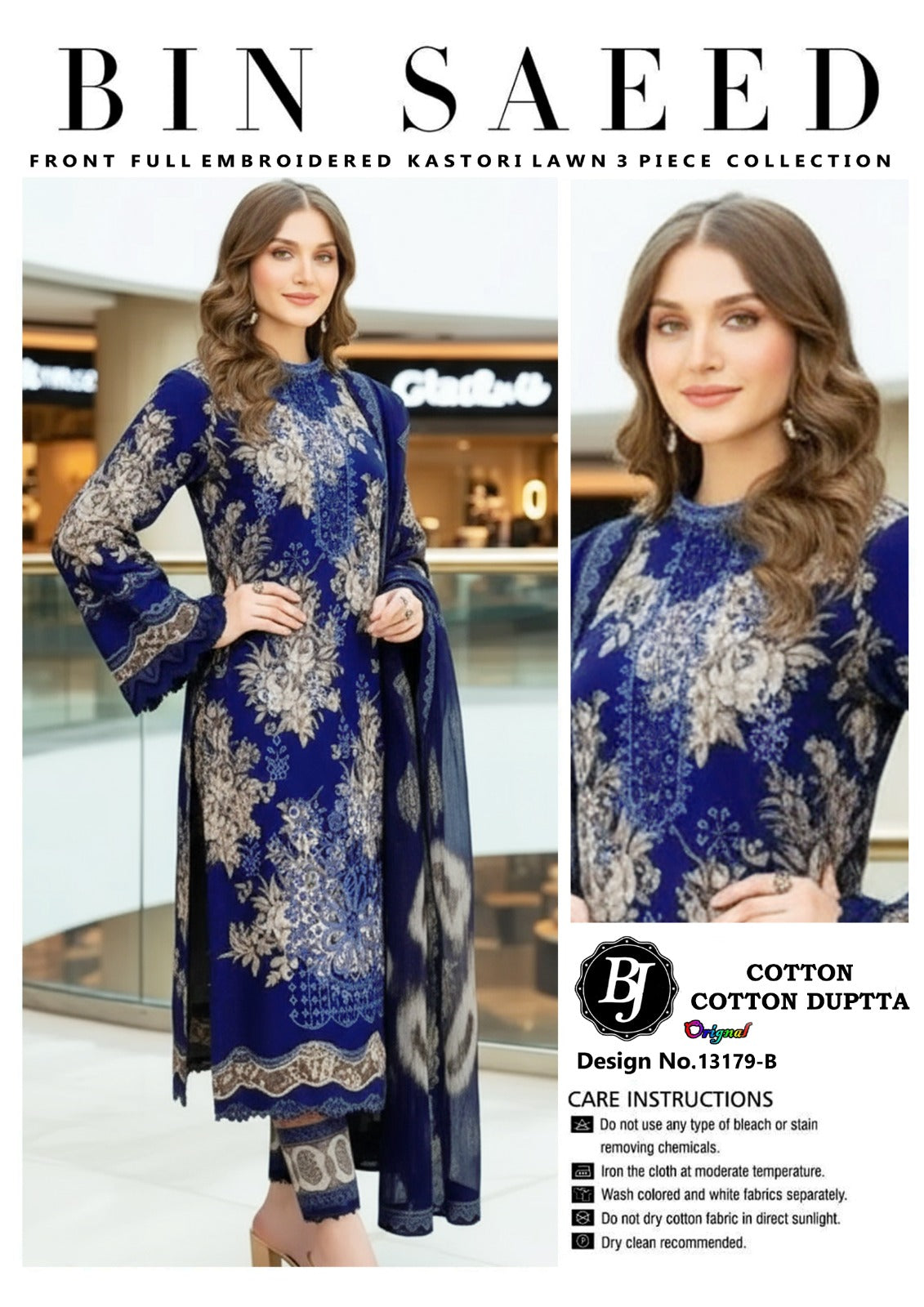 Bin Saeed Lawn Embroidered Collection BJ