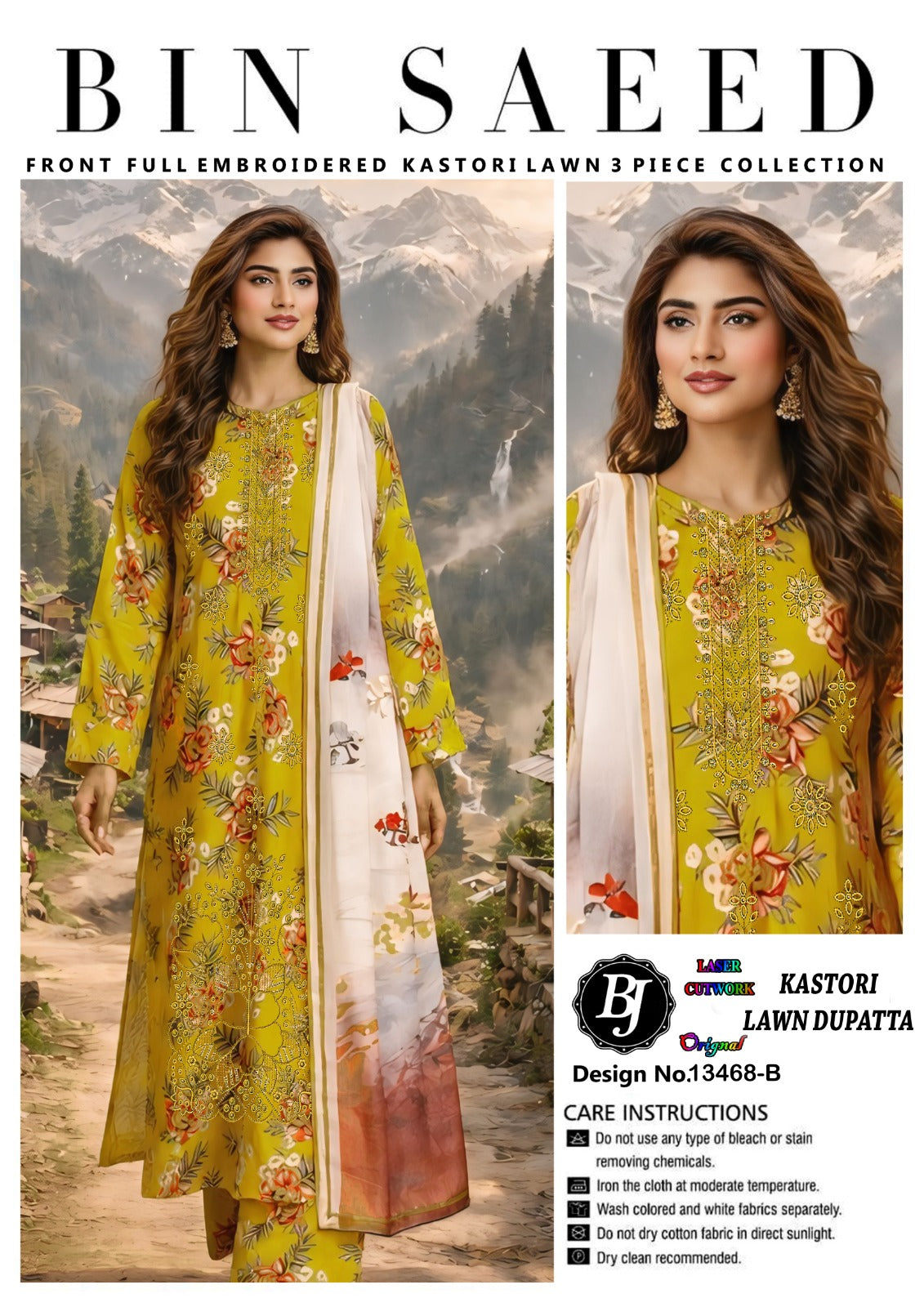 BJ Cotton With Lawn Dupatta