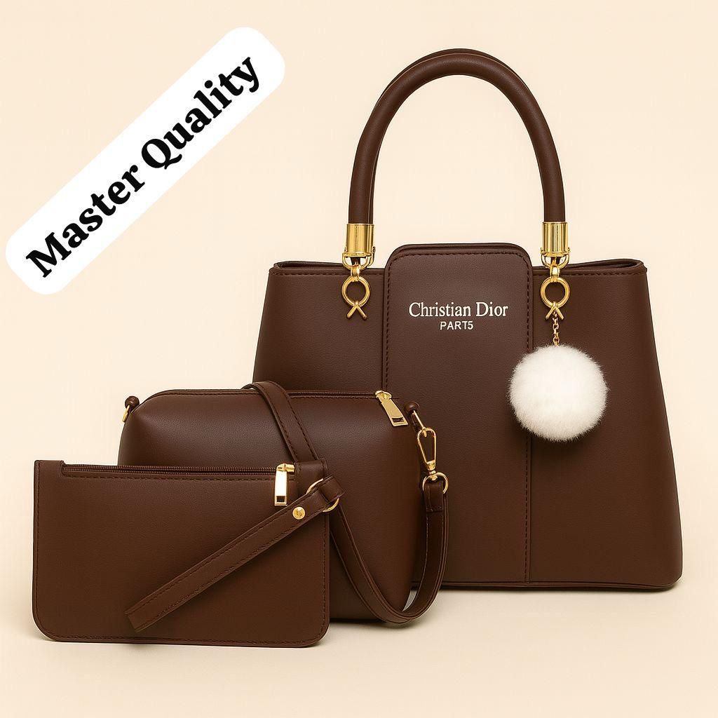 Christian Dior 3 Pcs Shoulder Bag With Keychain