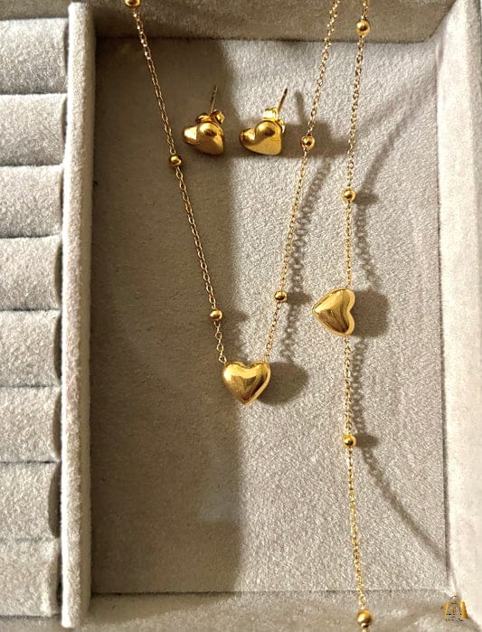 Stainless Steel Heart Combo Set