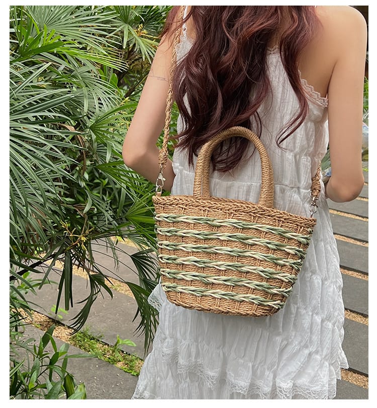 Handmade Jute Straw Crossbody Handbags