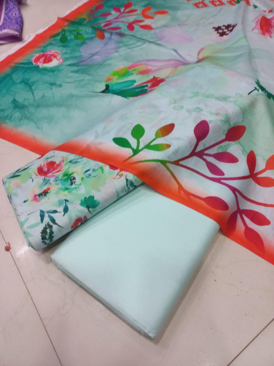 Mix Brand 3 Pcs Printed Cotton Lawn
