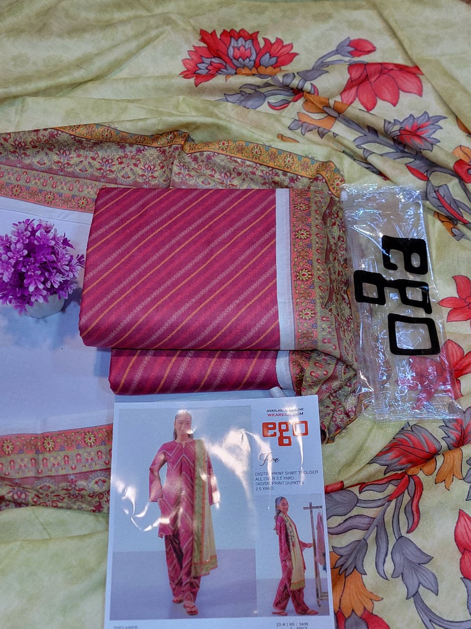 Mix Brand 3 Pcs Lawn Printed Suit