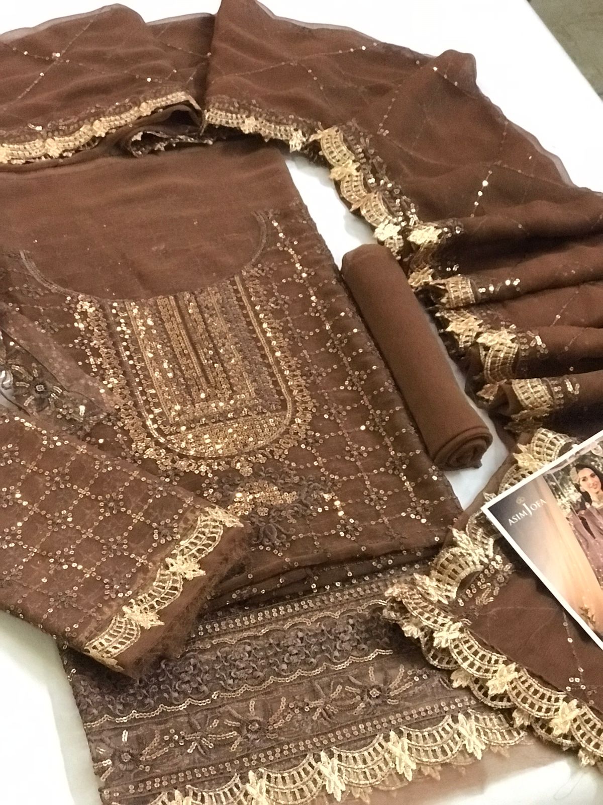 ASIM JOFA DASTAN CHIFFON EMBROIDERED