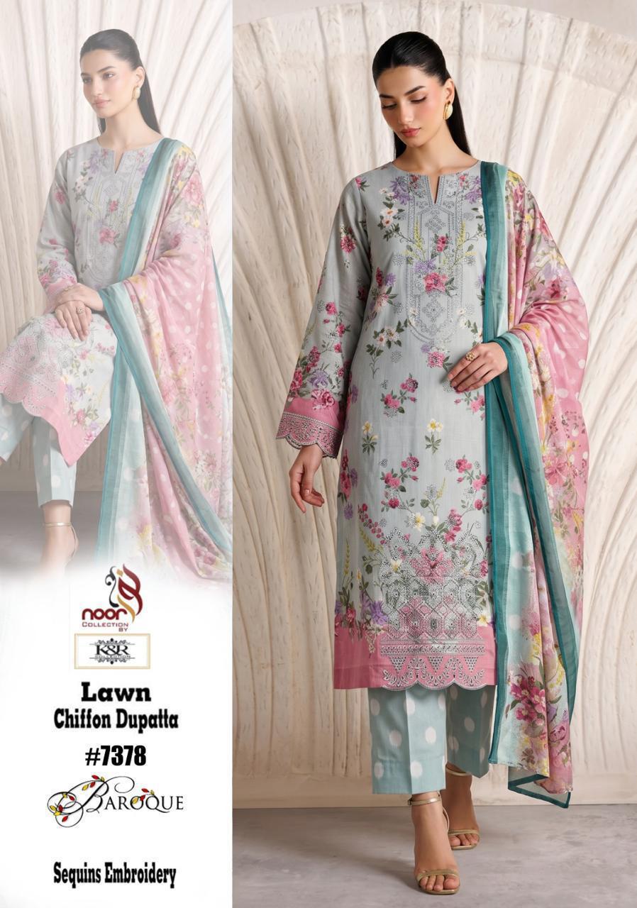 K&R Lawn Shirt with Sequence Embroidery
