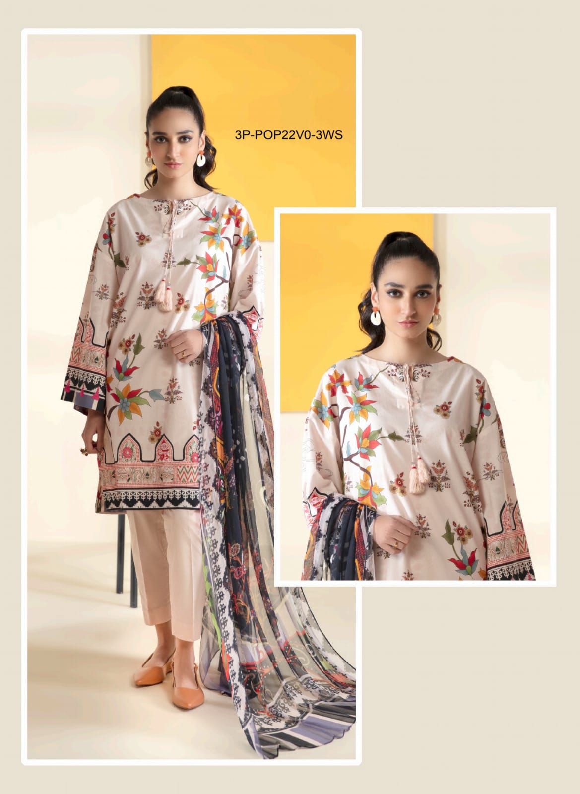 Sapphire 3 Pcs Summer Lawn Collection