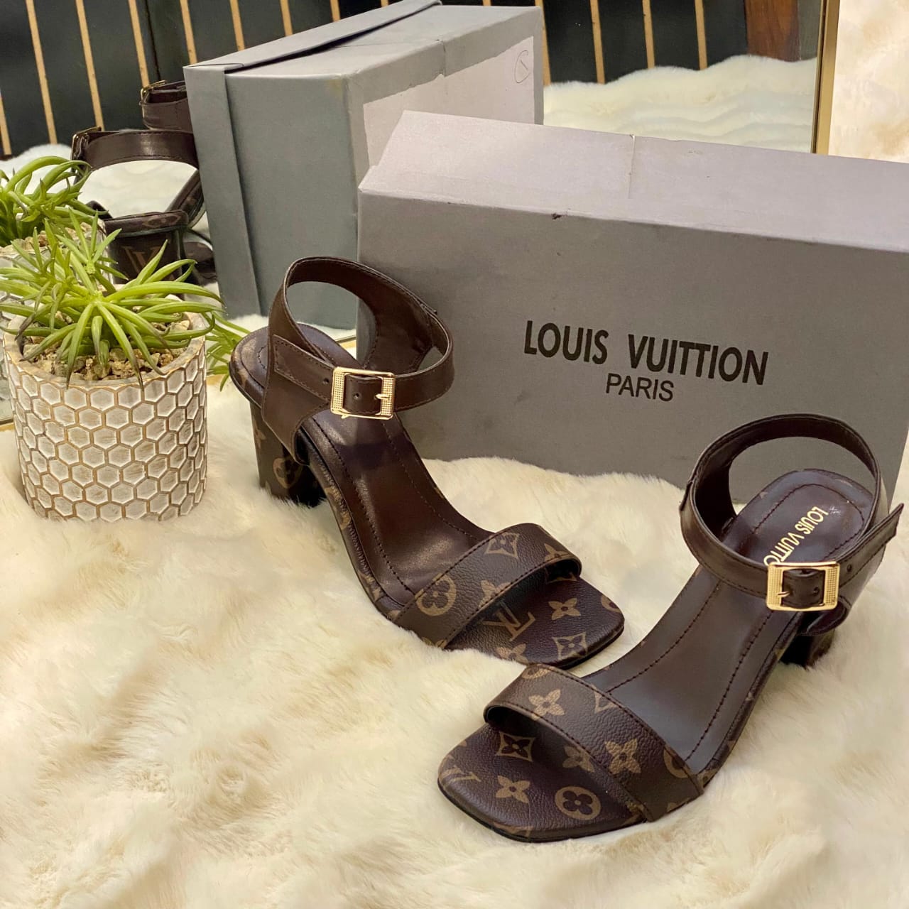 LV Monogram Heel