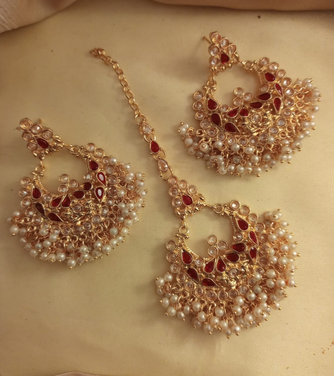 Casting Work Big Size Earrings With Teeka