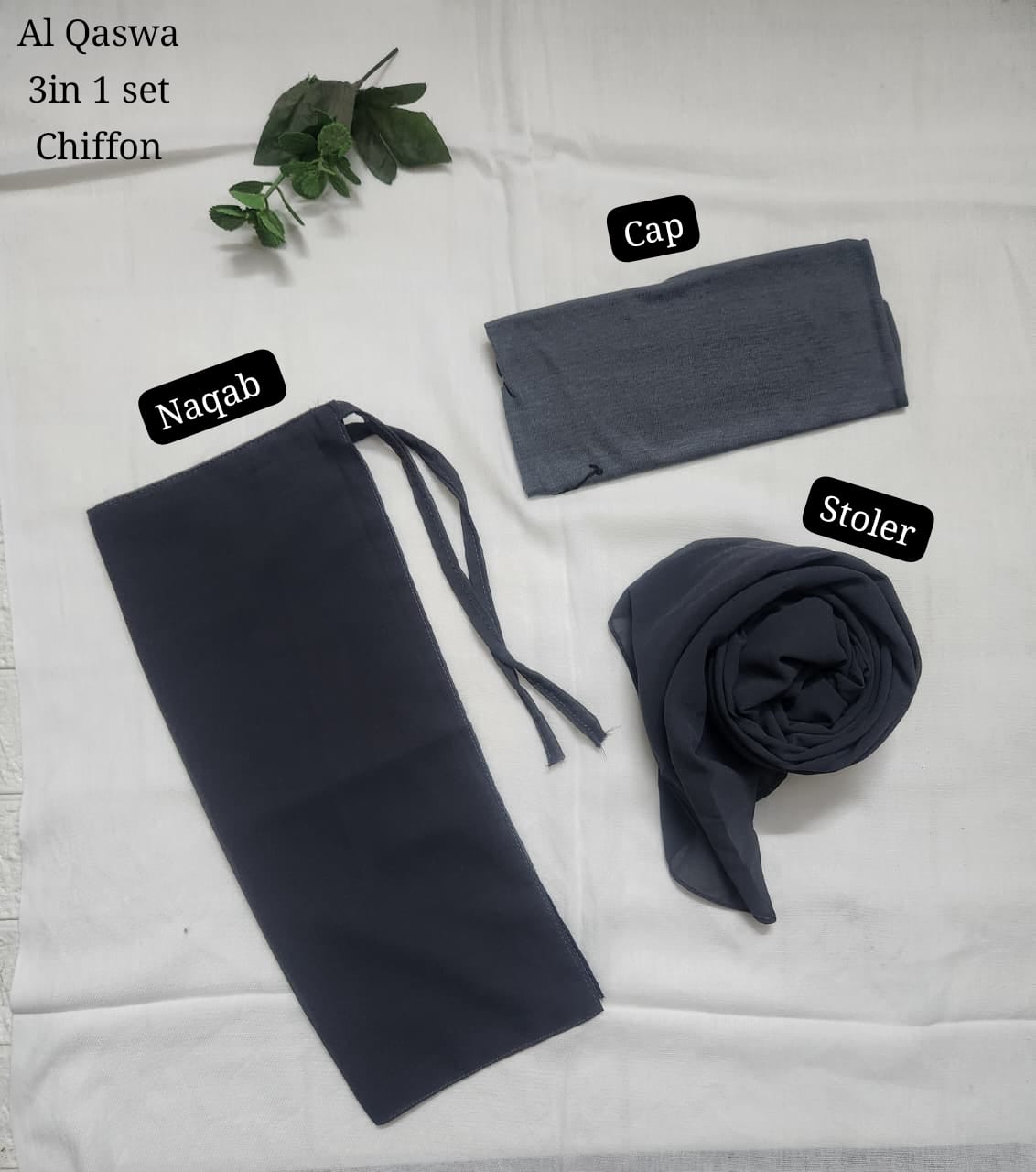 3 in 1 deal cap + niqab + stoler