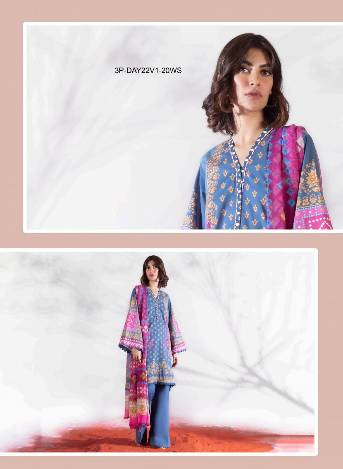 Sapphire 3 Pcs Summer Lawn Collection