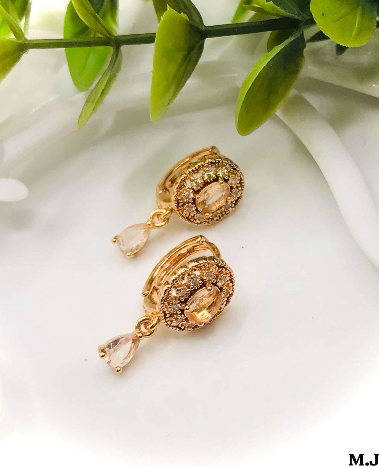 GOLD PLATED MICRO ZIRCON EARRINGS