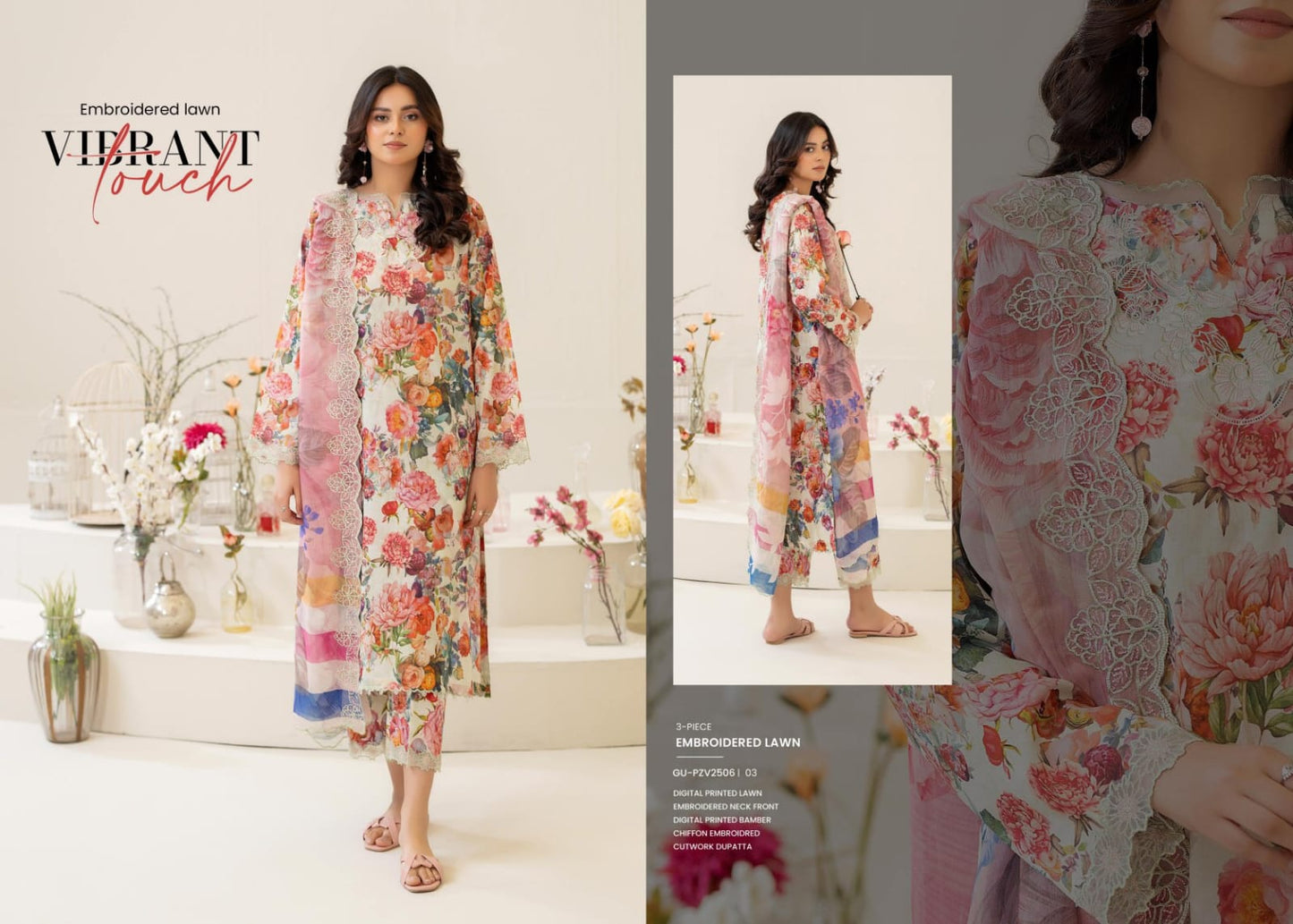 ZIVA EMBROIDERED LAWN