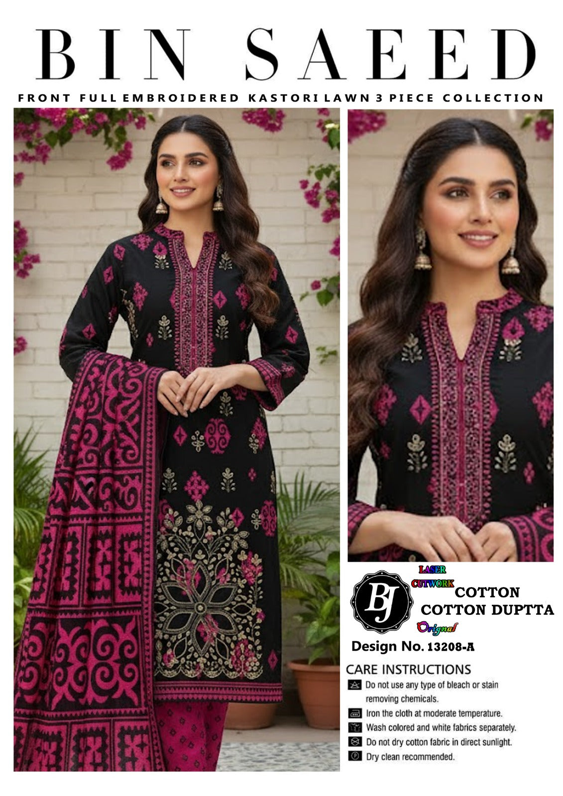 Bin Saeed Lawn Embroidered Collection BJ