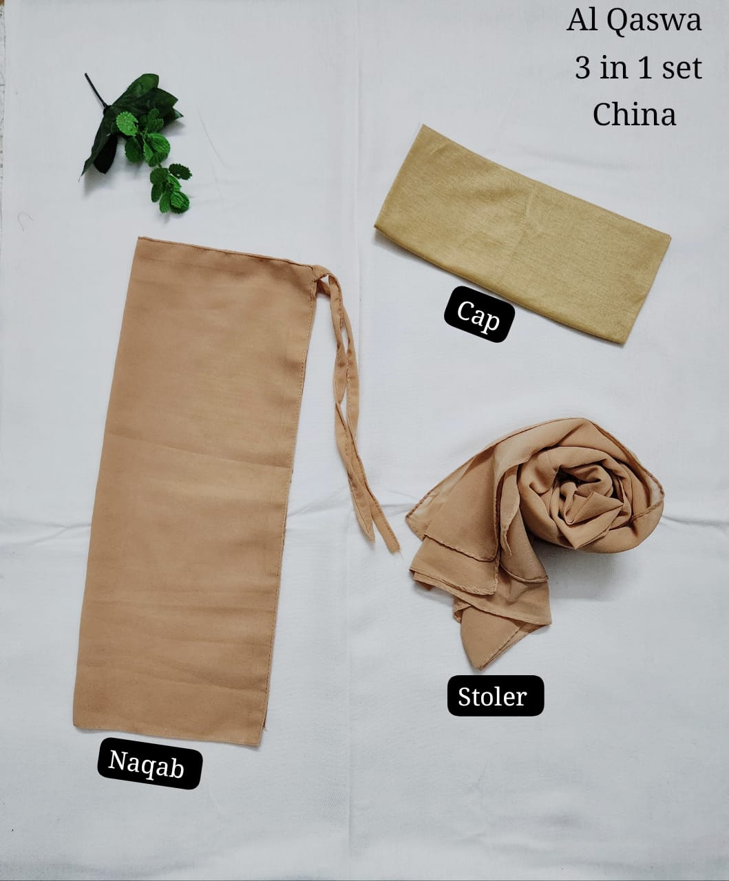 3 in 1 deal cap + niqab + stoler