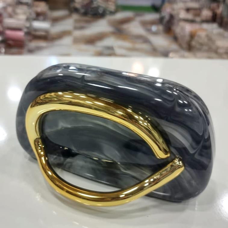 Women Wedding Ladies Clutch Purse marble Luxury
