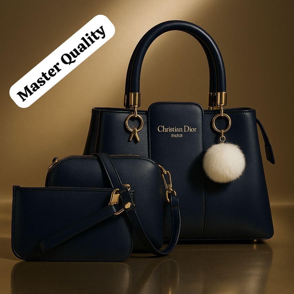 Christian Dior 3 Pcs Shoulder Bag With Keychain
