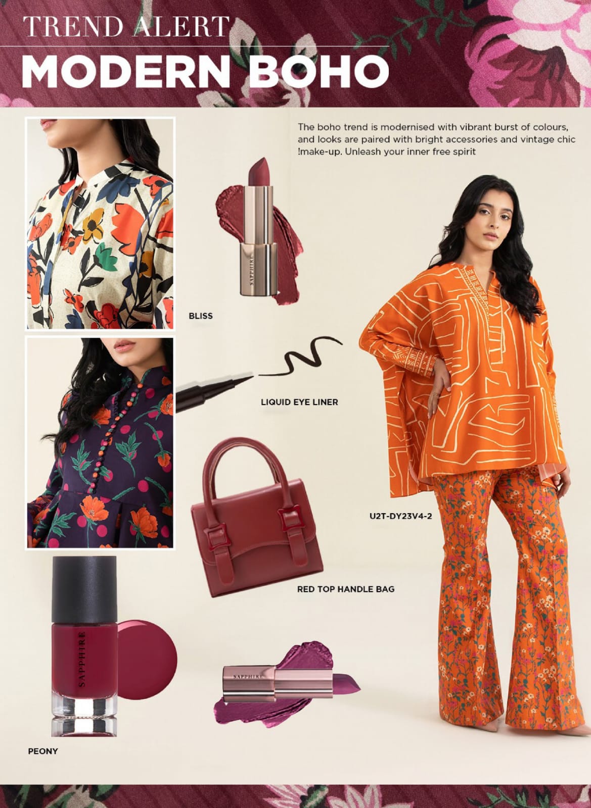 Sapphire 3 Pcs Summer Lawn Collection