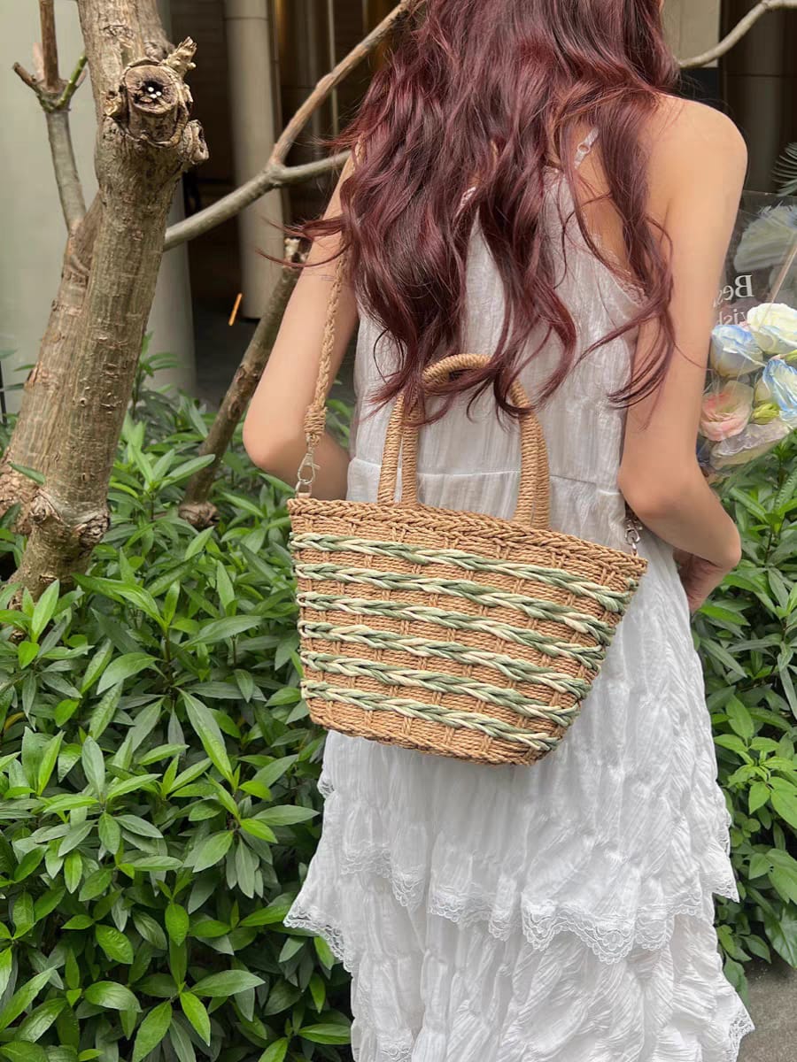 Handmade Jute Straw Crossbody Handbags