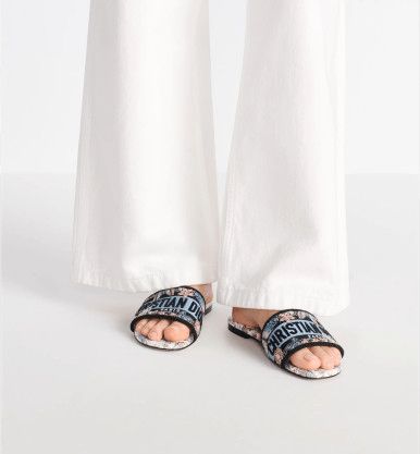 Christan Dior Embroidery Flats