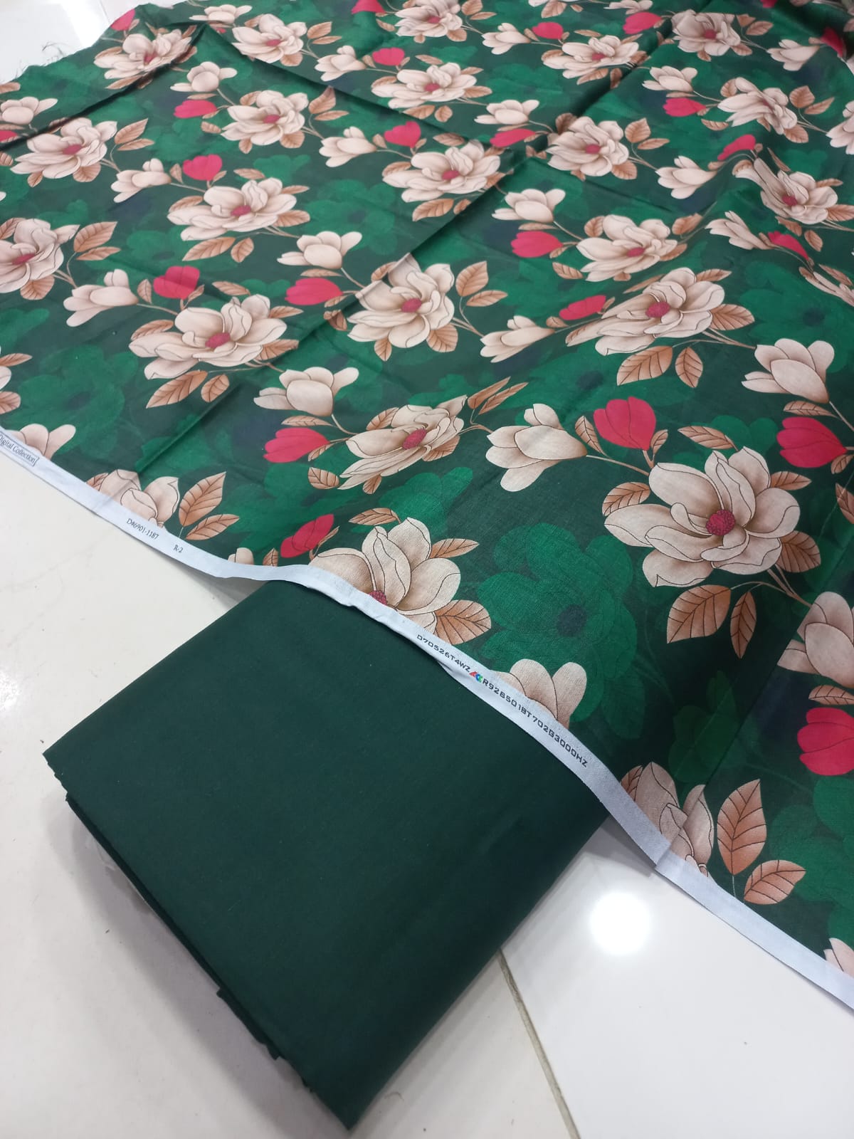 Mix Brand 2 Pcs Printed Suit With Plain Trouser