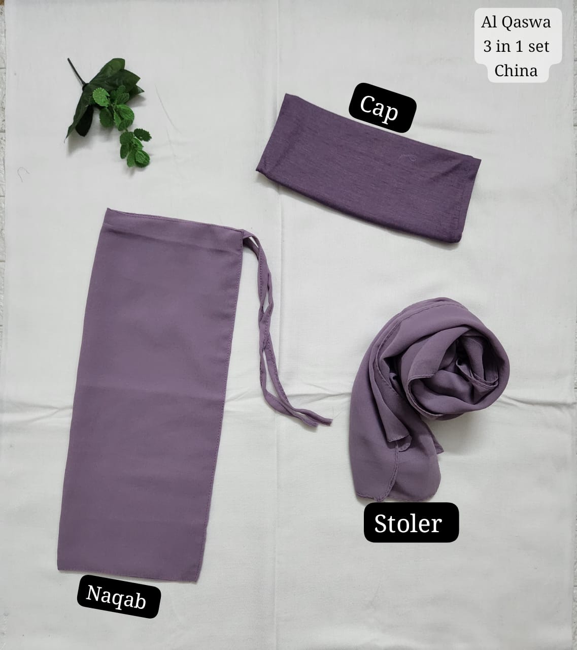 3 in 1 deal cap + niqab + stoler
