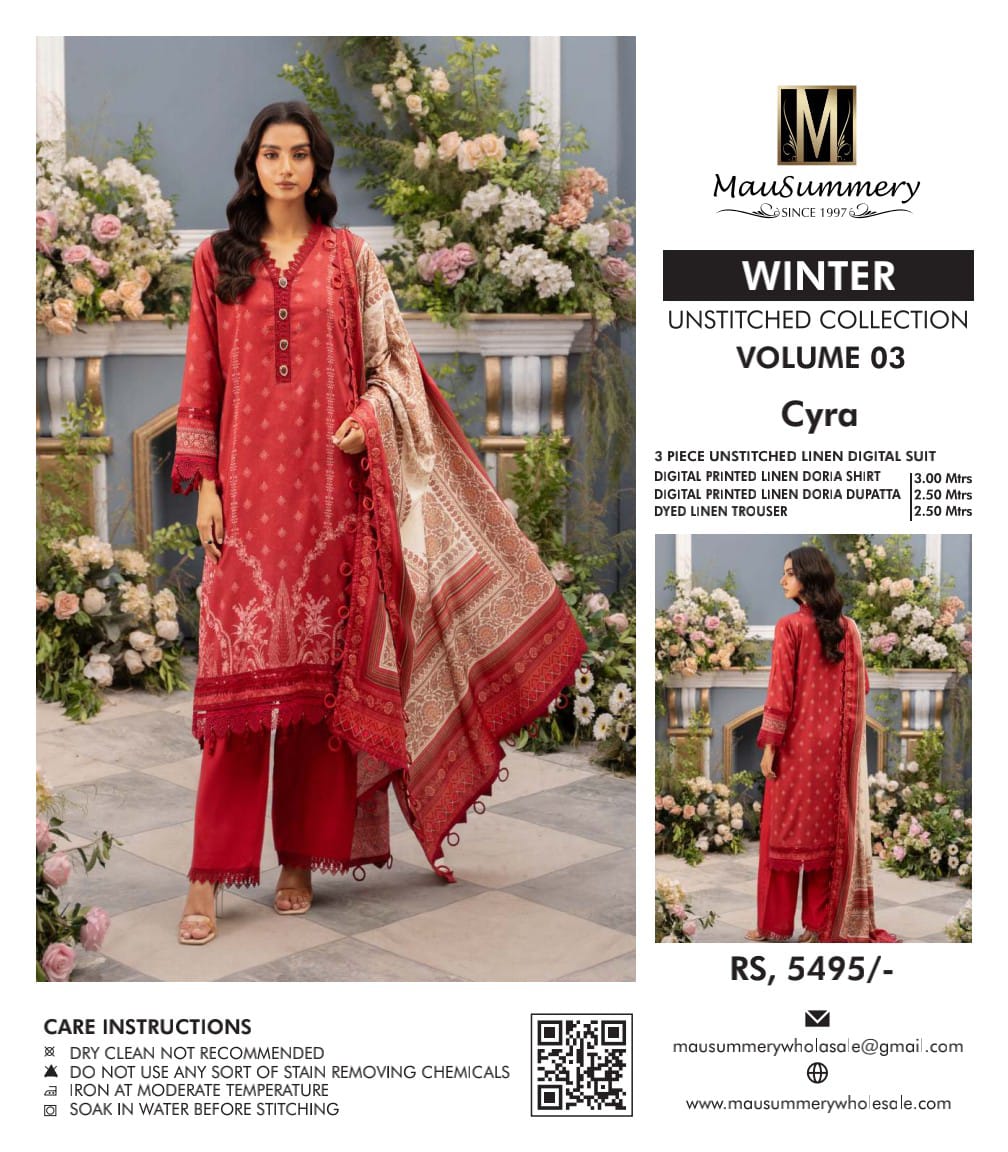 MAUSUMMERY Digital Printed Linen Bana Dora Collection