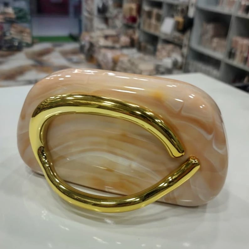 Women Wedding Ladies Clutch Purse marble Luxury