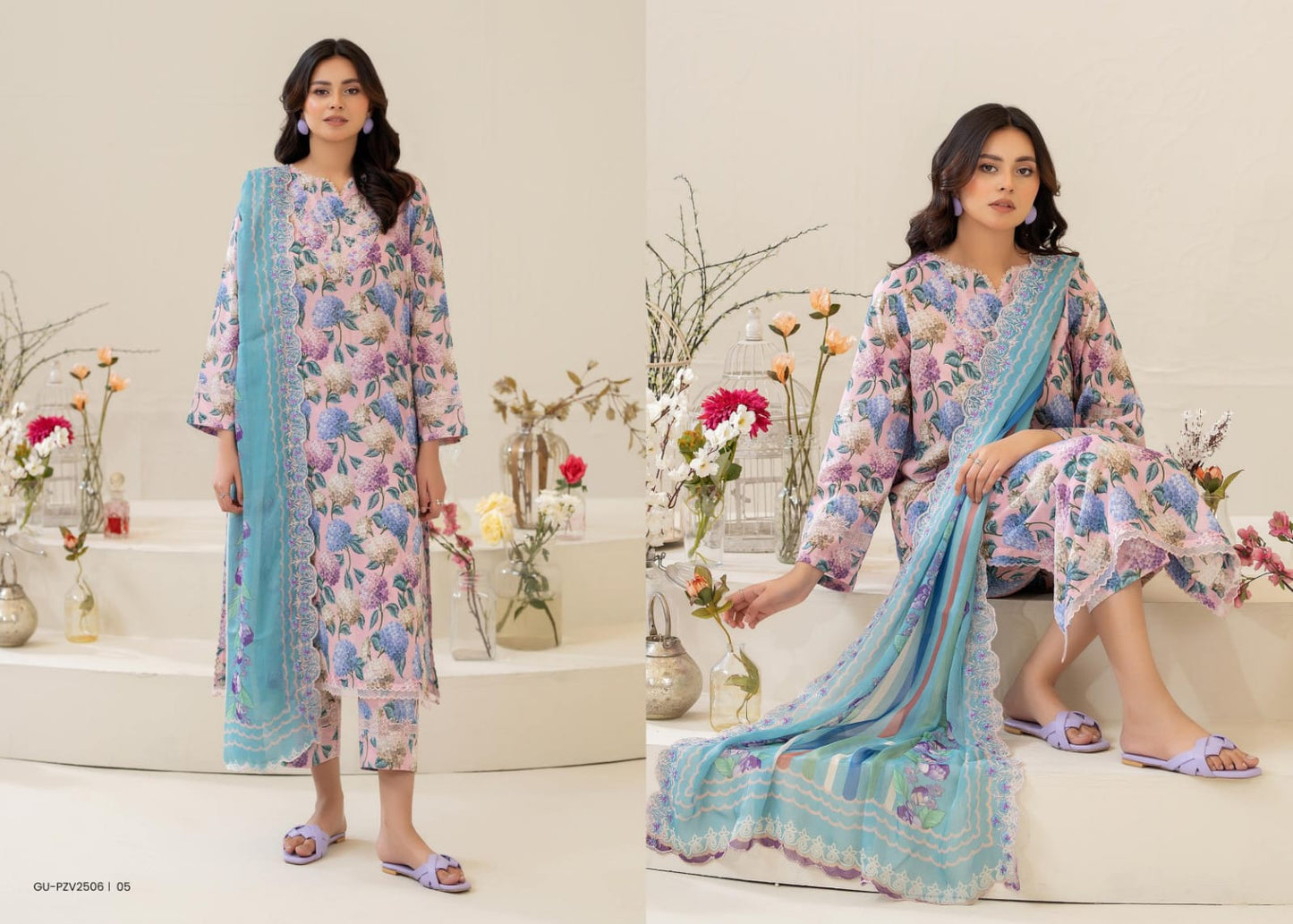 ZIVA EMBROIDERED LAWN