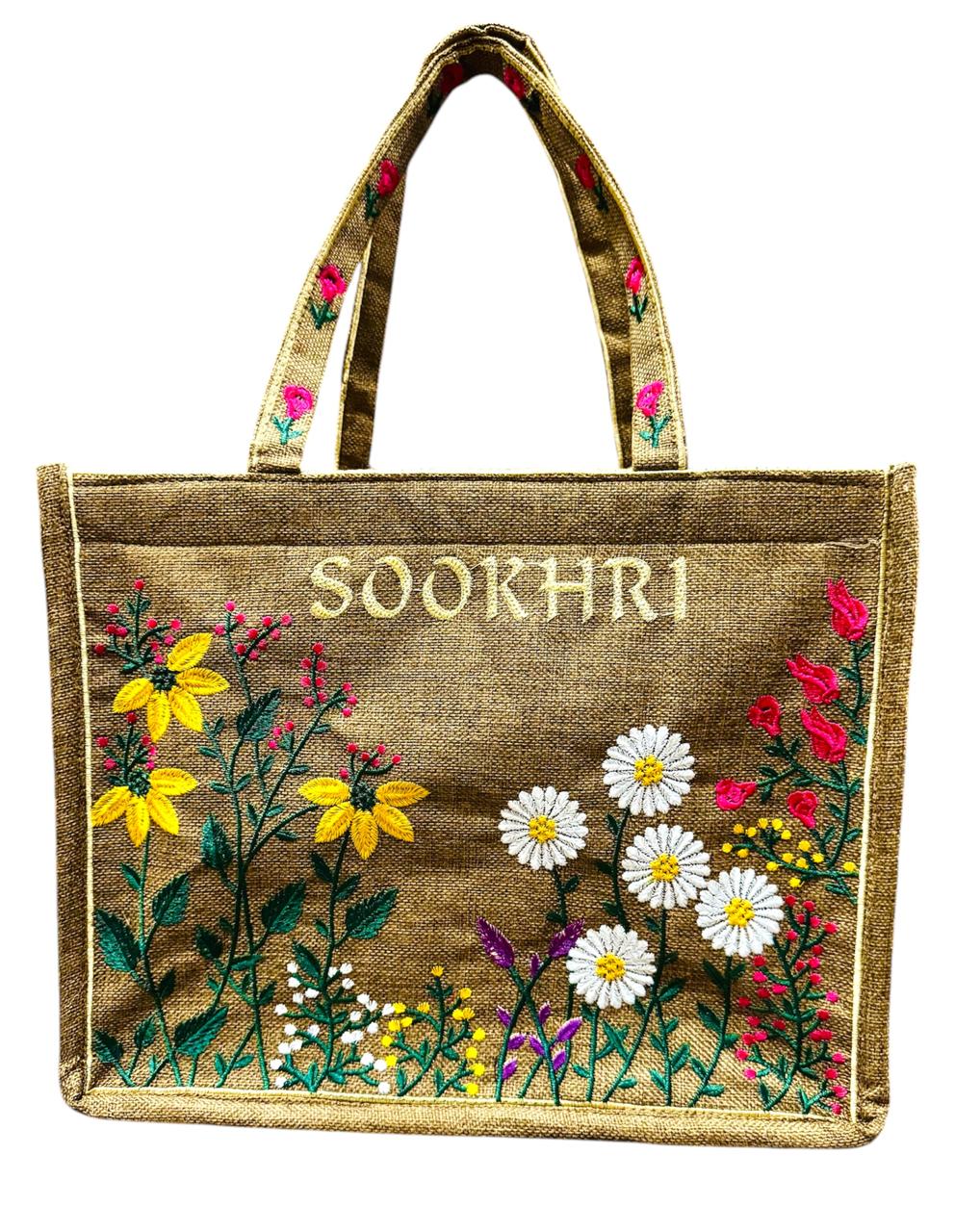 Sookhri brand with full Embroidery tod bag
