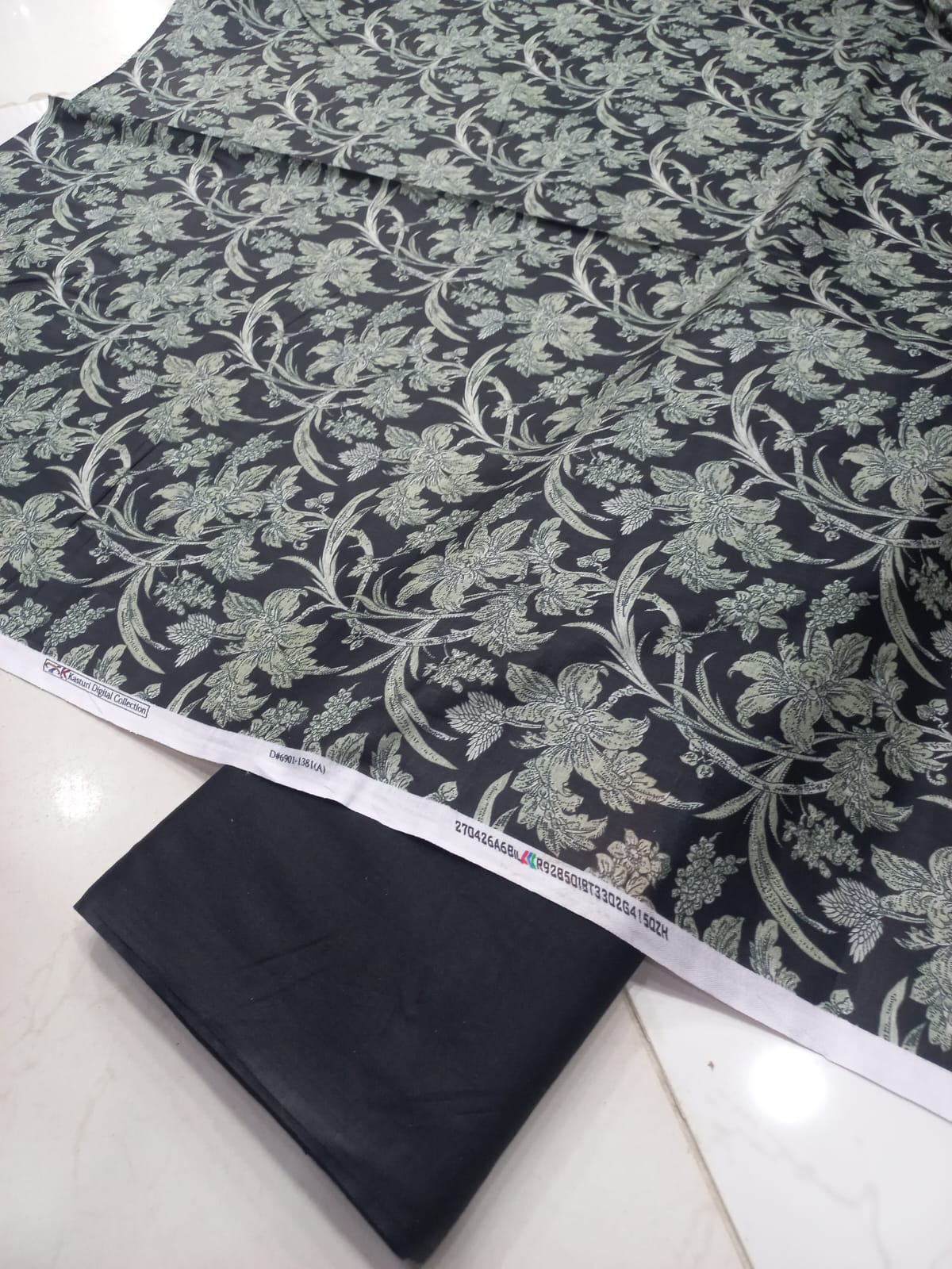 Mix Brand 2 Pcs Printed Suit With Plain Trouser