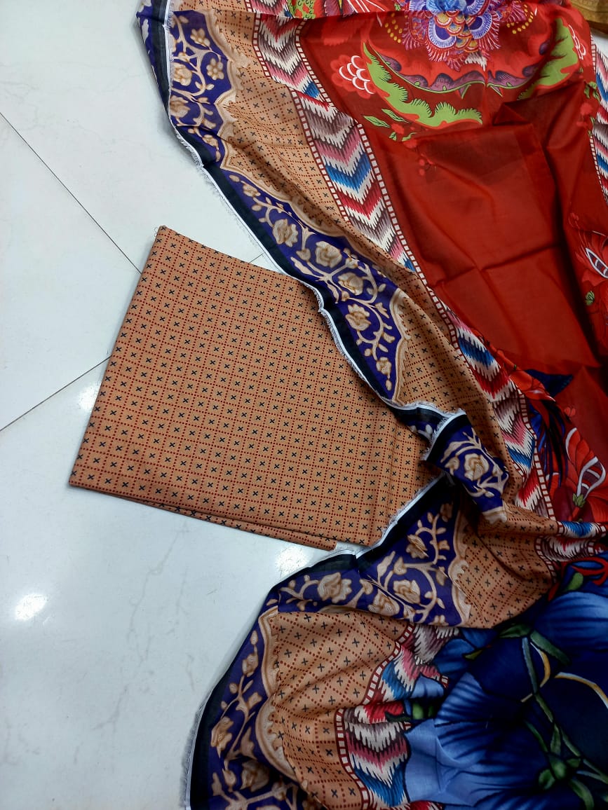 Mix Brand 3 Pcs Lawn Suit