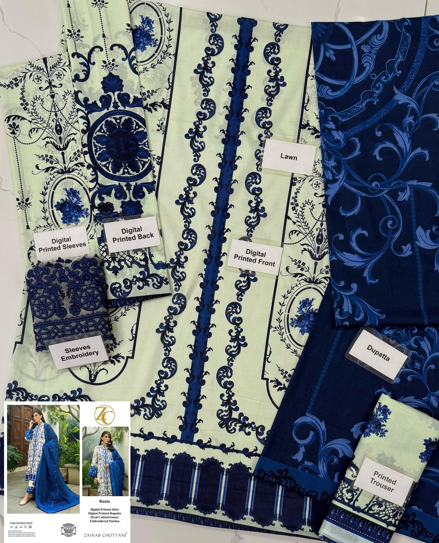 Zainab Chottani Lawn Dupatta