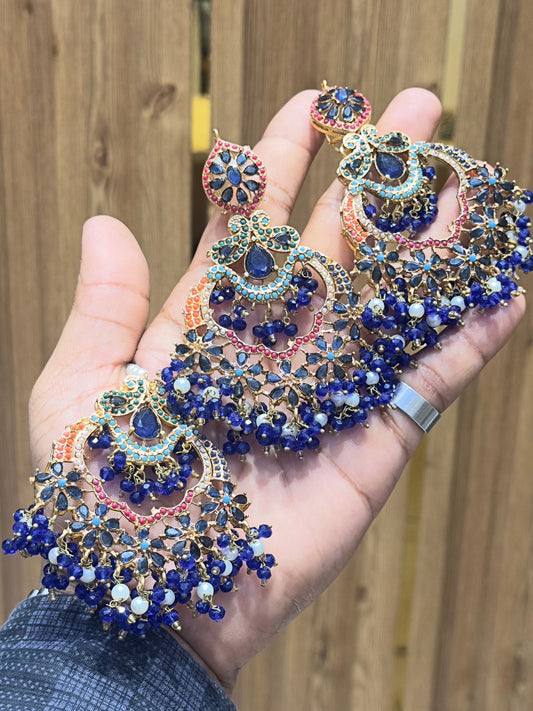 Nauratan earings and teeka