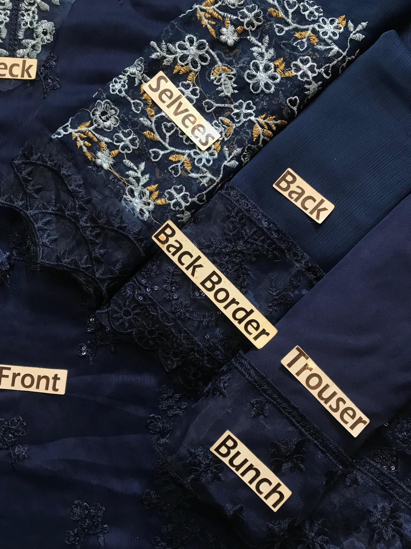 Azure Embroidered Chiffon Collection