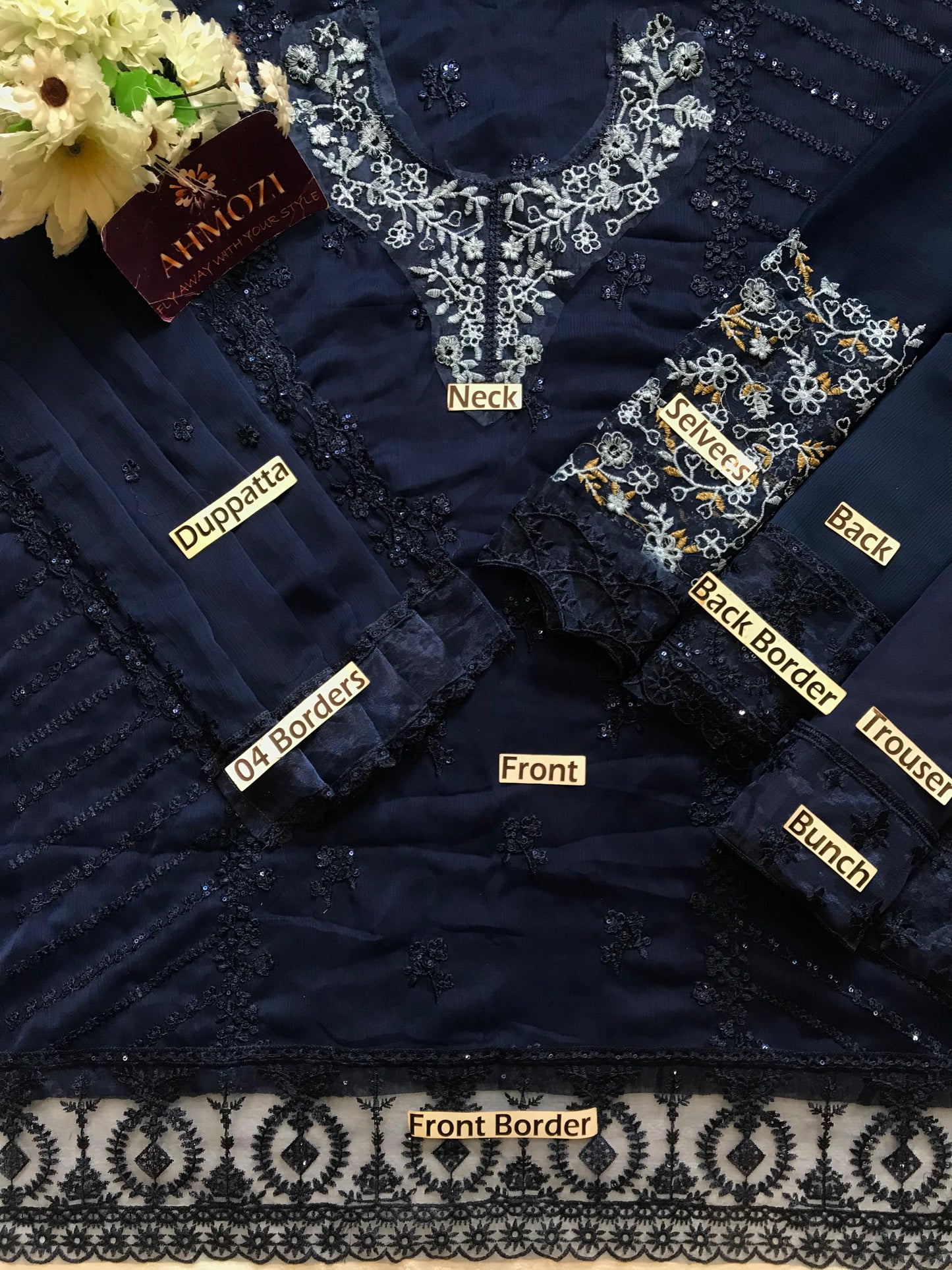 Azure Embroidered Chiffon Collection