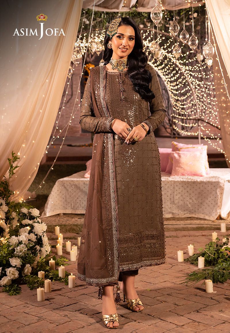 ASIM JOFA DASTAN CHIFFON EMBROIDERED DRESS WITH CHIFFON EMBROIDERED DUPATTA