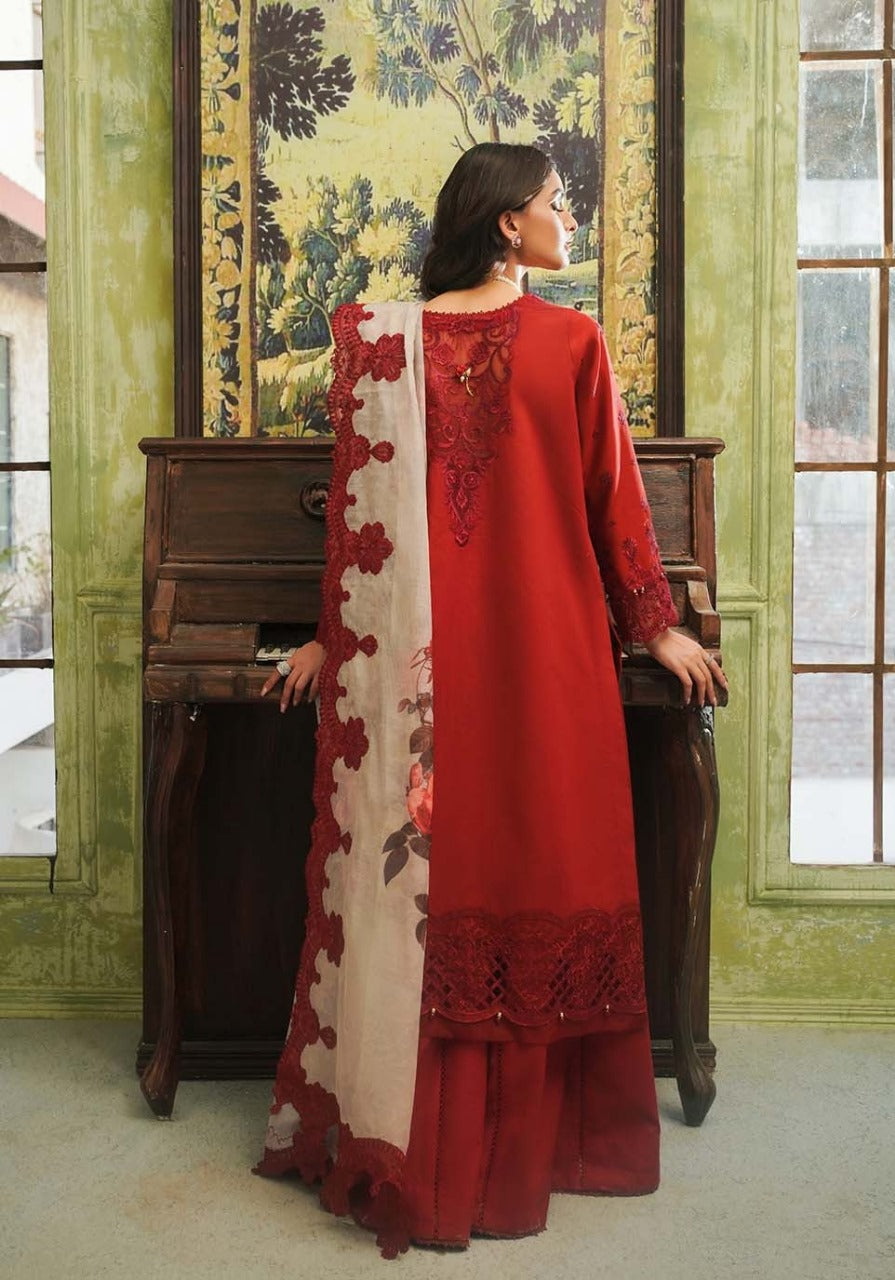 ZARQASH CHIKENKARI WITH KHADDI NET DUPATTA