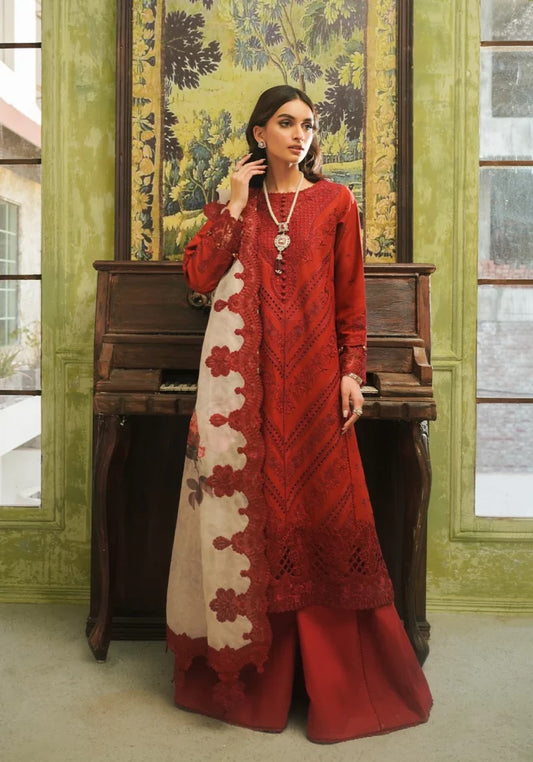 ZARQASH CHIKENKARI WITH KHADDI NET DUPATTA