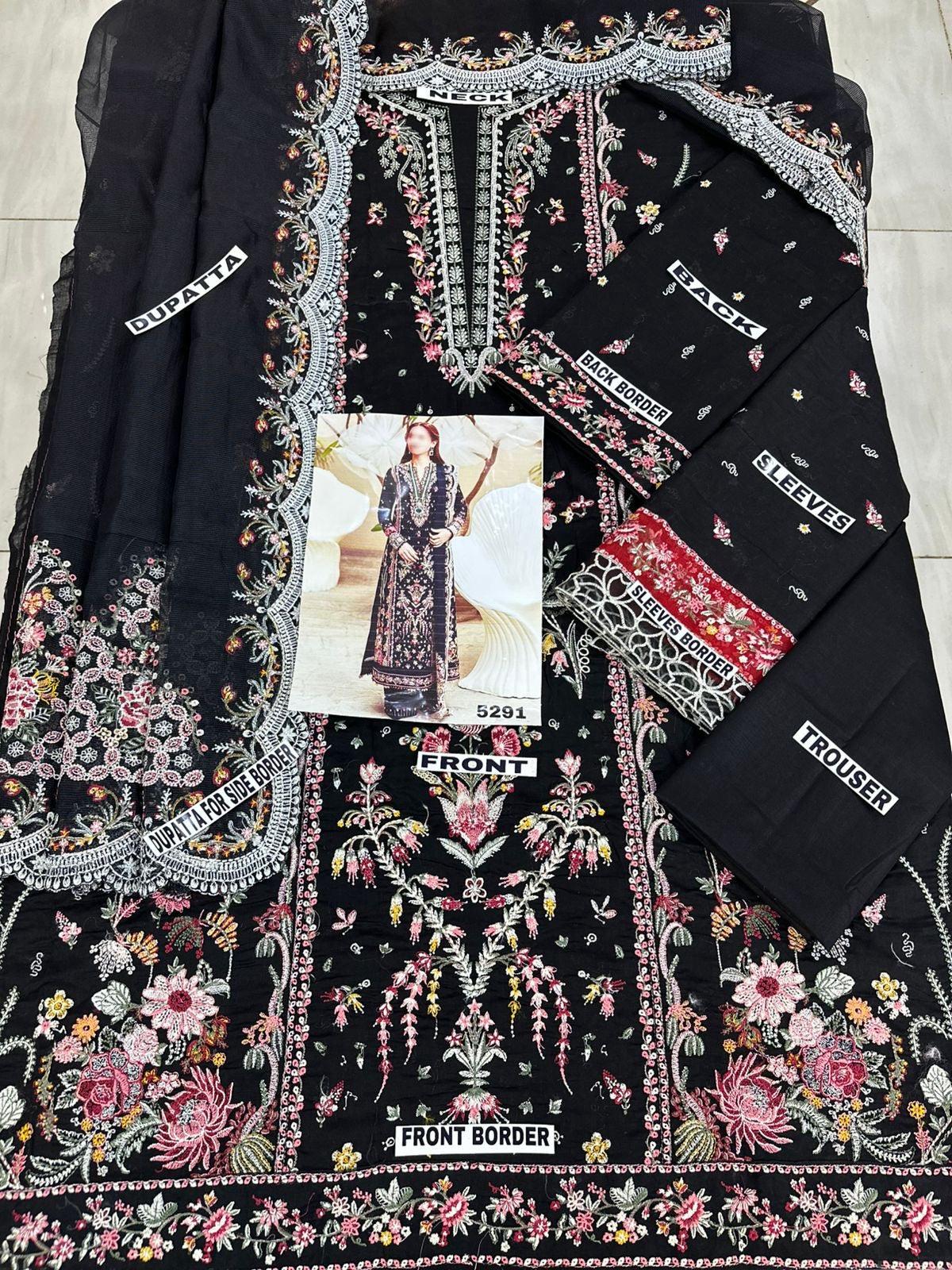 QALAMKAR LAWN COTTON NET