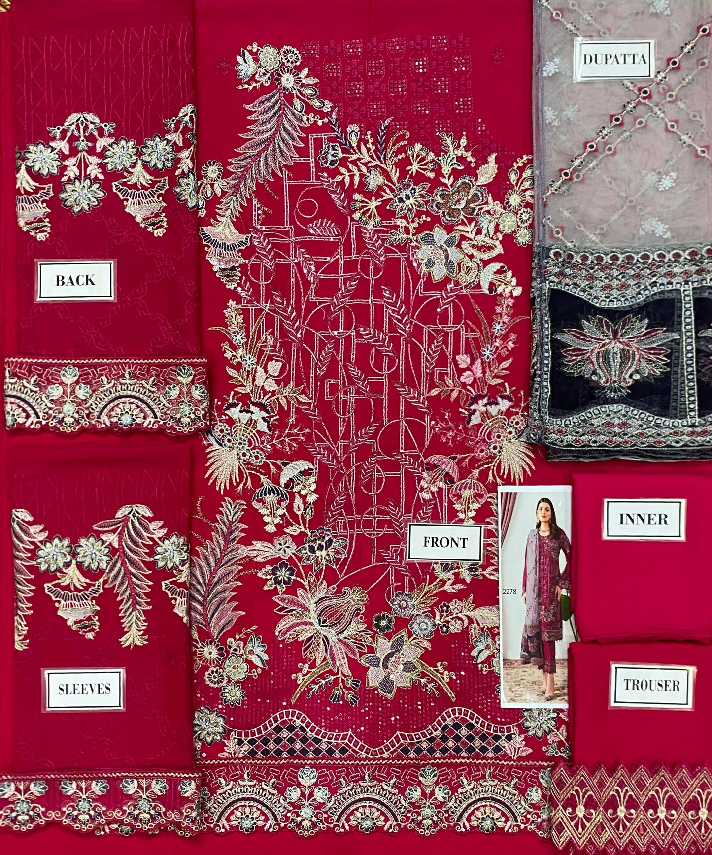 Ramsha Chiffon Embroidered Collection