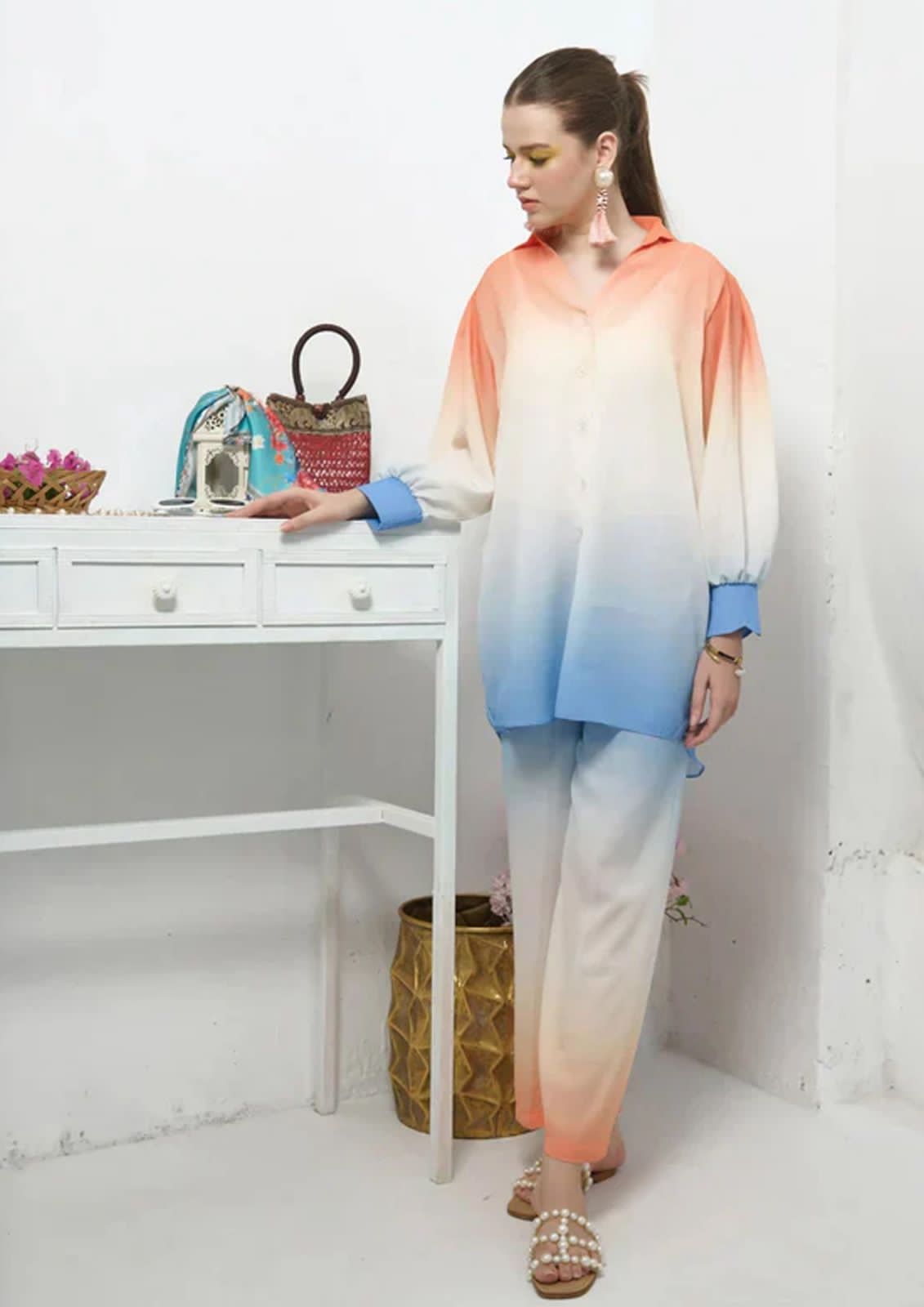 Tye Dye Digital Printed Silk Prints