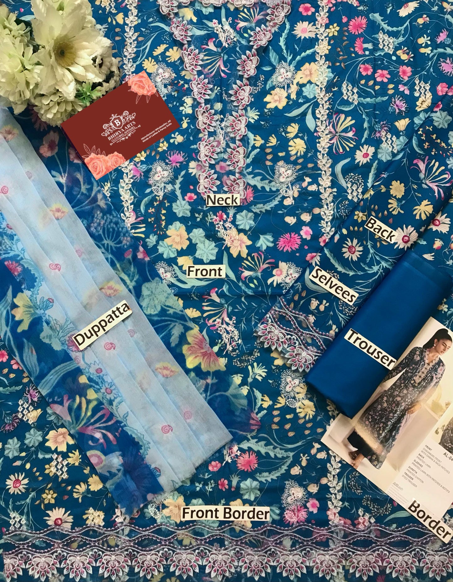 Lawn With Chiffon Dupatta