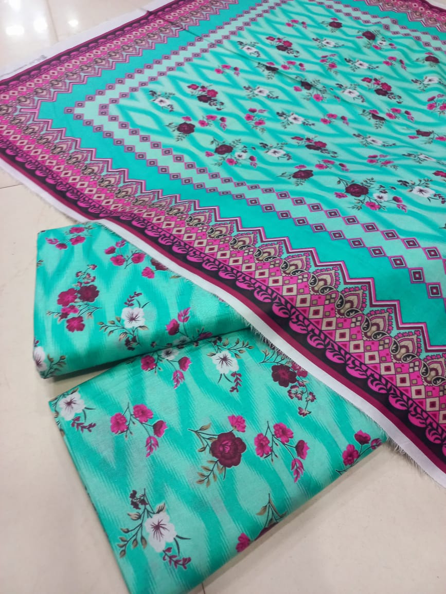 Mix Brand 3 Pcs Printed Cotton