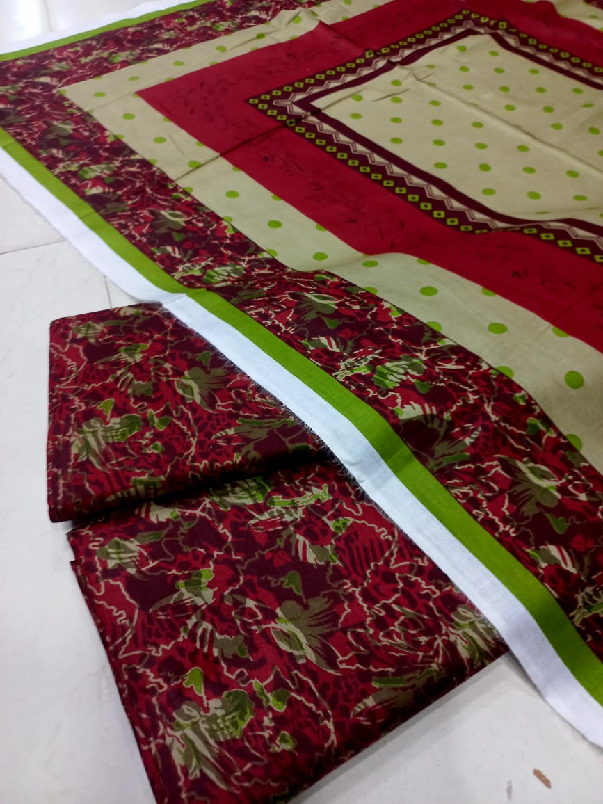 Mix Brand 3 Pcs Printed Cotton