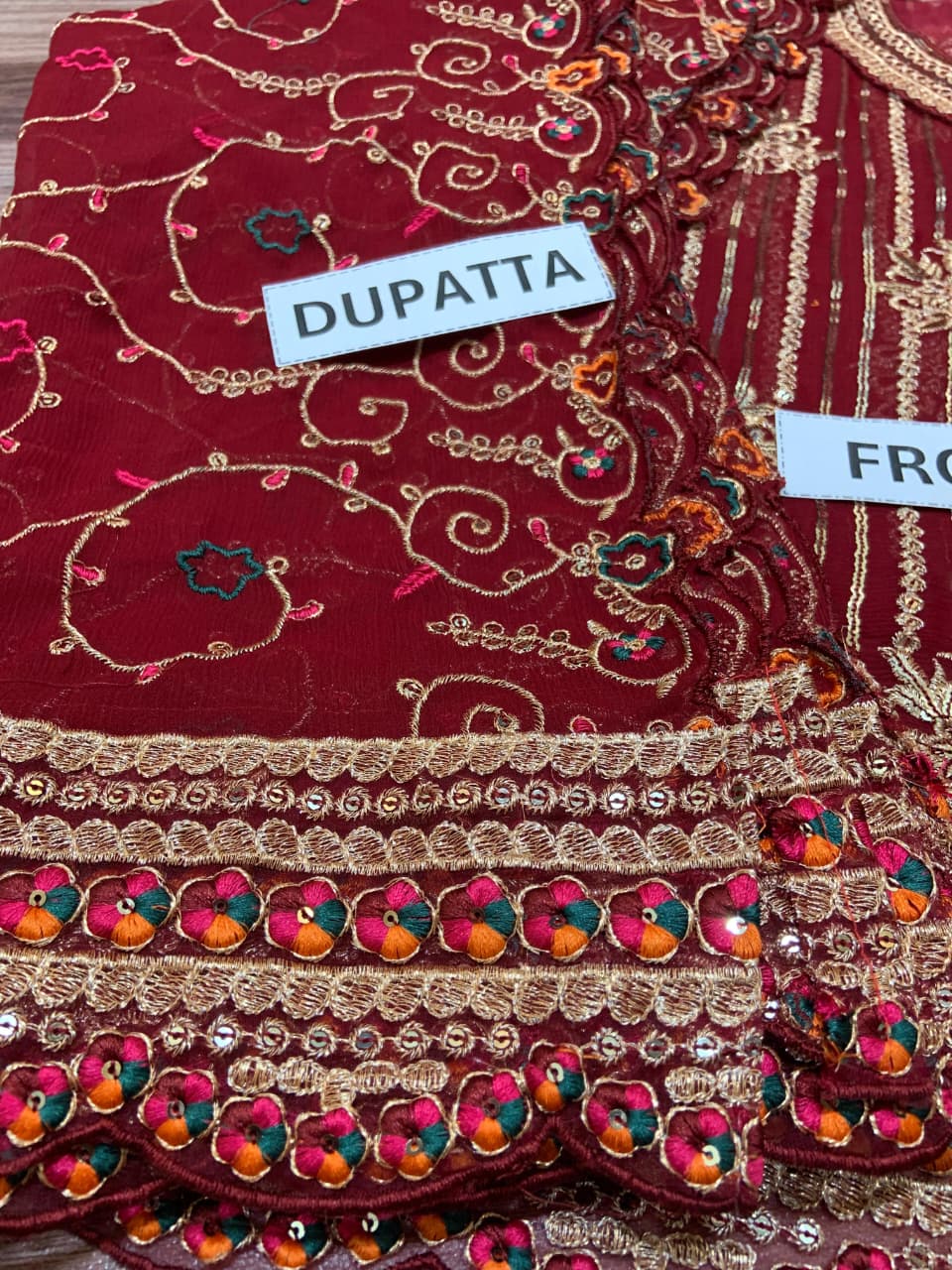 Asim Jofa Embroidered Chiffon Suit