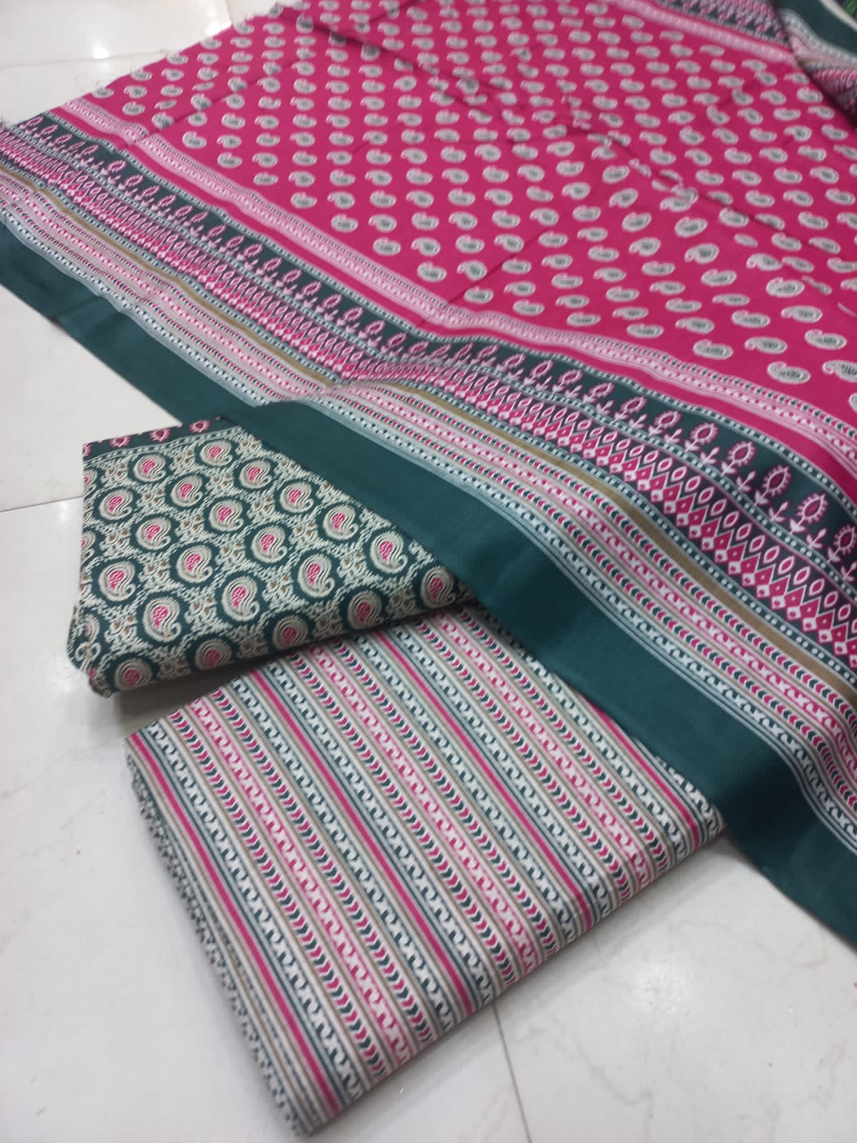 Mix Brand 3 Pcs Printed Cotton
