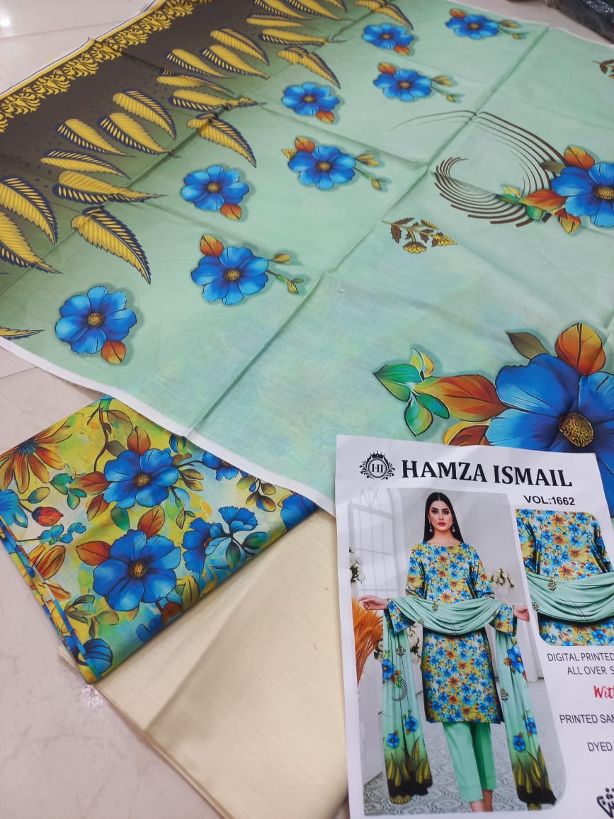 Bin Ismail 3 Pcs Printed Lawn Suit