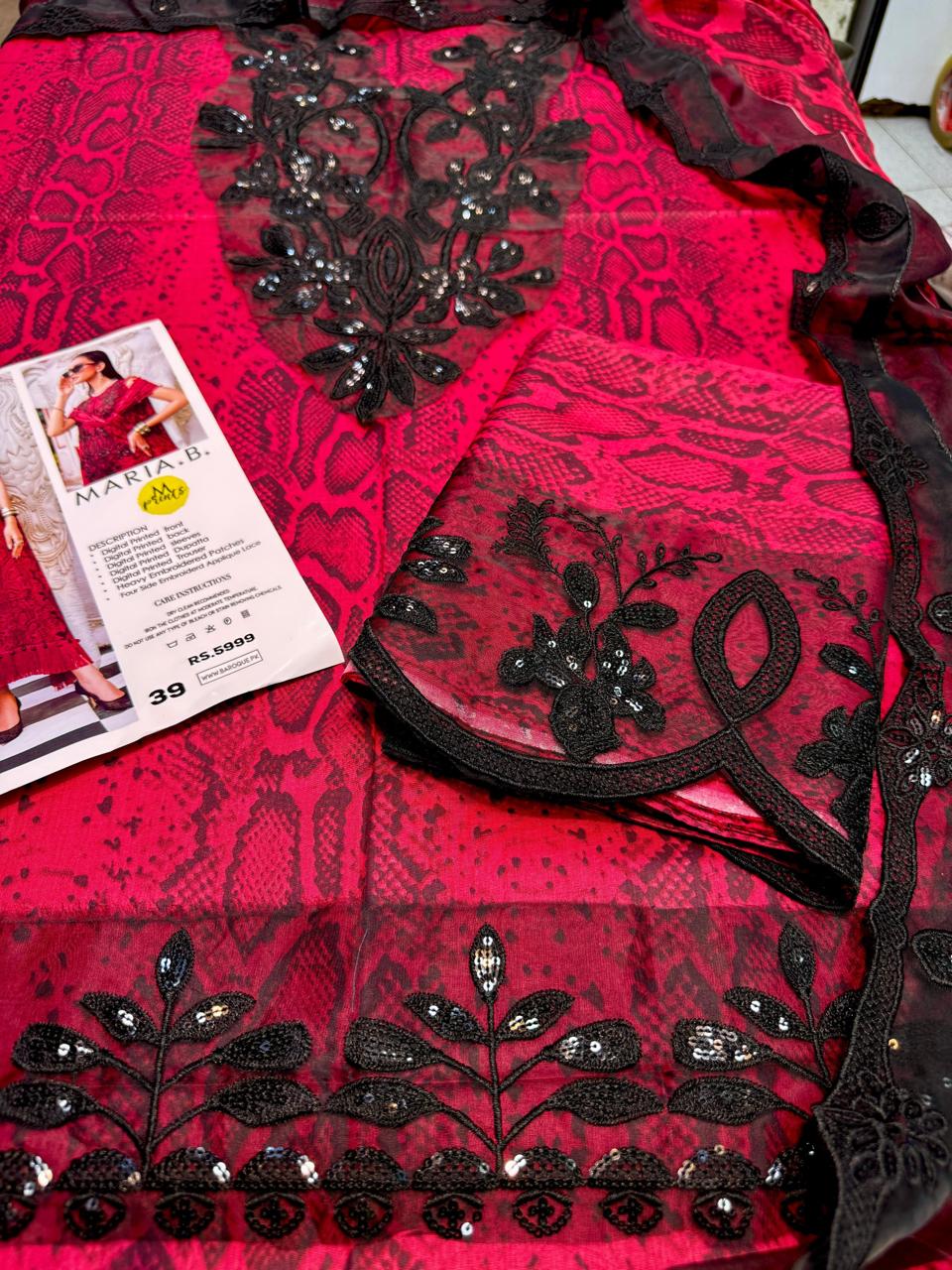 Mix Brand Lawn With Chiffon Dupatta