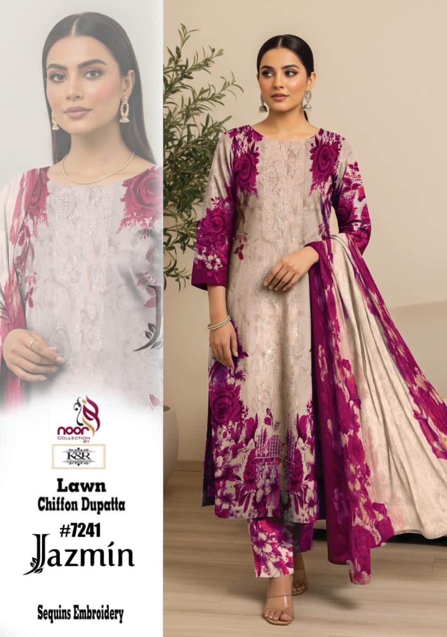 K&R Lawn Shirt with Sequence Embroidery