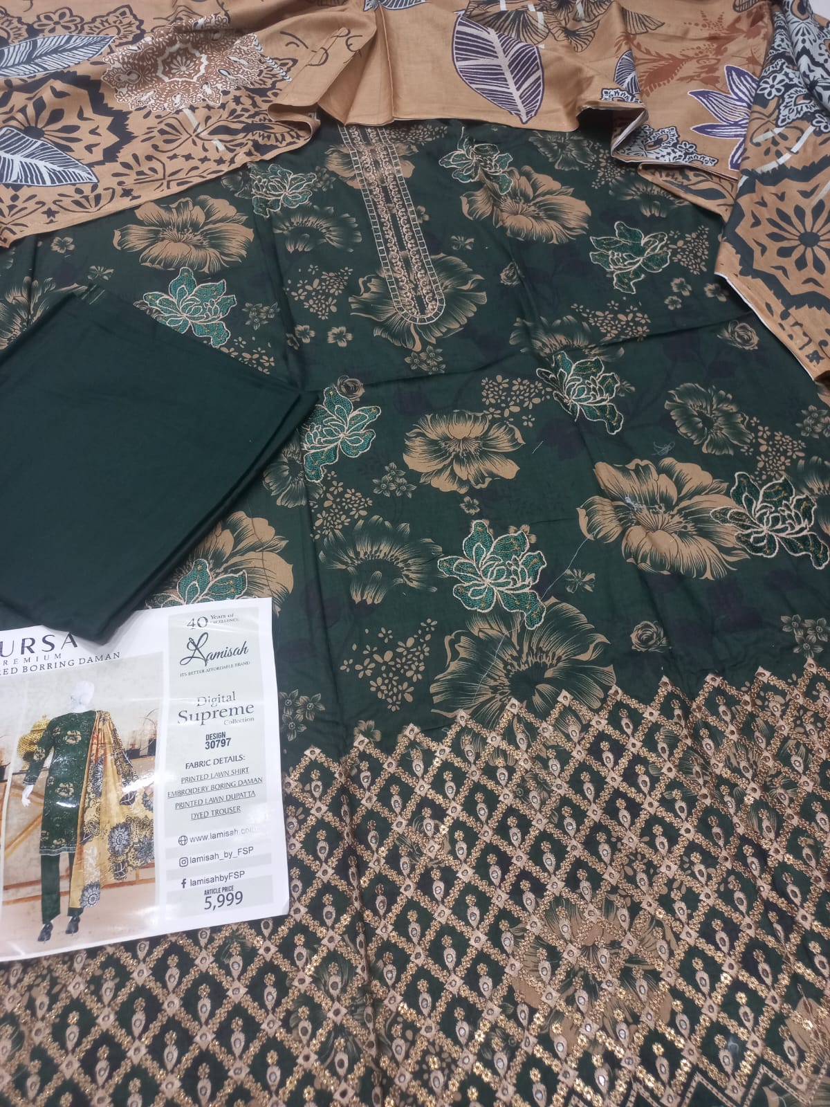 Bursa Chikan Kari Daman Embroidered